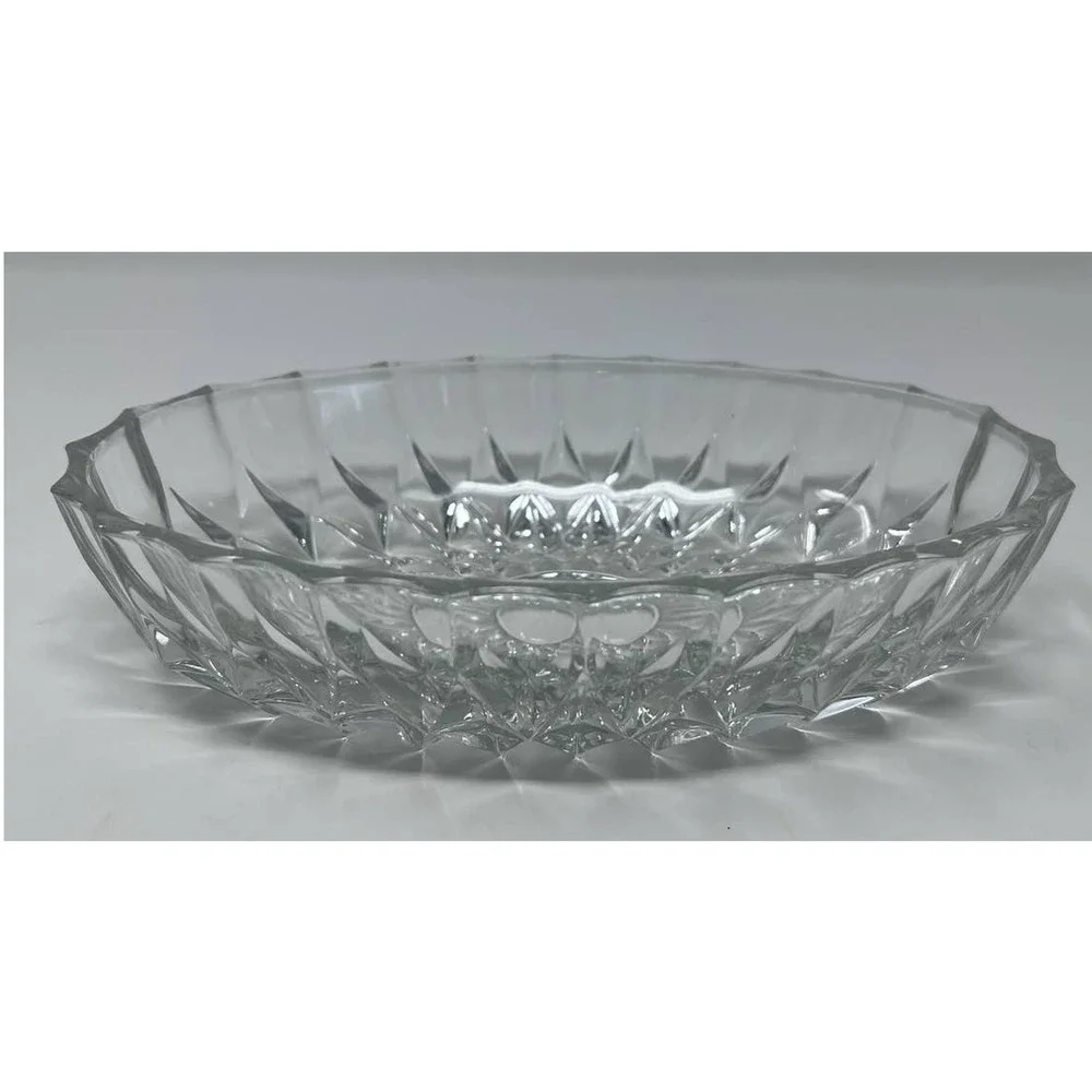 Clear Diamond Cut Oblong Dish 7‎ 1/2